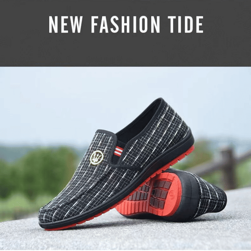 Men's Lightweight Canvas Loafers: Breathable, Soft Sole Casual Walking Sports Shoes