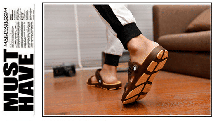SXCHEN Men's Anti-Slip Quick-Dry Beach Water Sandals with Arch Support