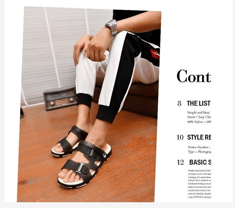SXCHEN Men's Anti-Slip Quick-Dry Beach Water Sandals with Arch Support