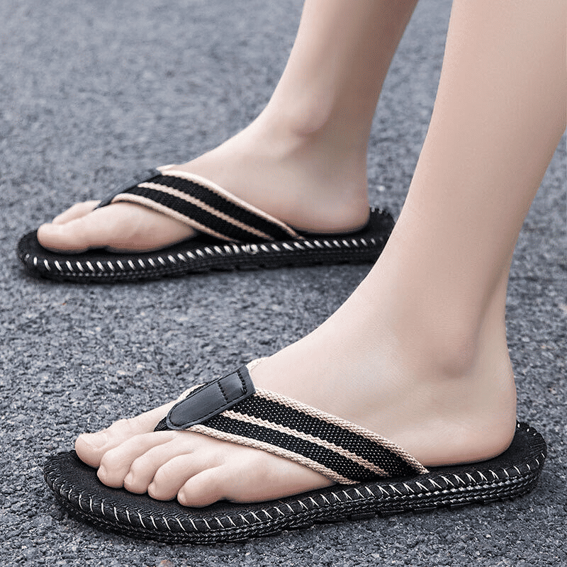 SXCHEN Men's Light Flip Flops Summer Slippers High-Quality Beach Sandals Non-Slip Durable