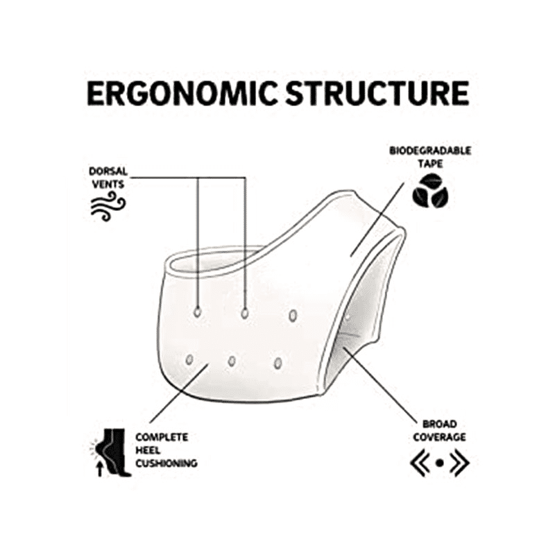 SXCHEN 2 Pairs Silicone Heel Protectors for Dry Cracked Heels & Pain Relief