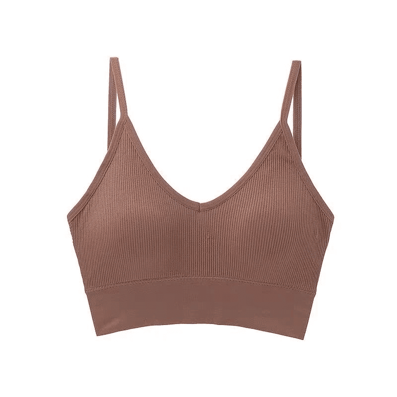 Comfortable Elastic Gathering Push-Up Bralette for Women - Seamless Sports Underwear