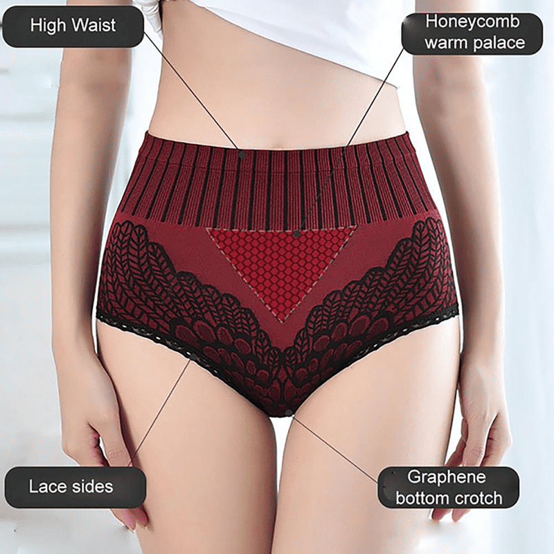 4-Pack Women's Seamless High-Waist Briefs Body Shaper Panties Plus Size