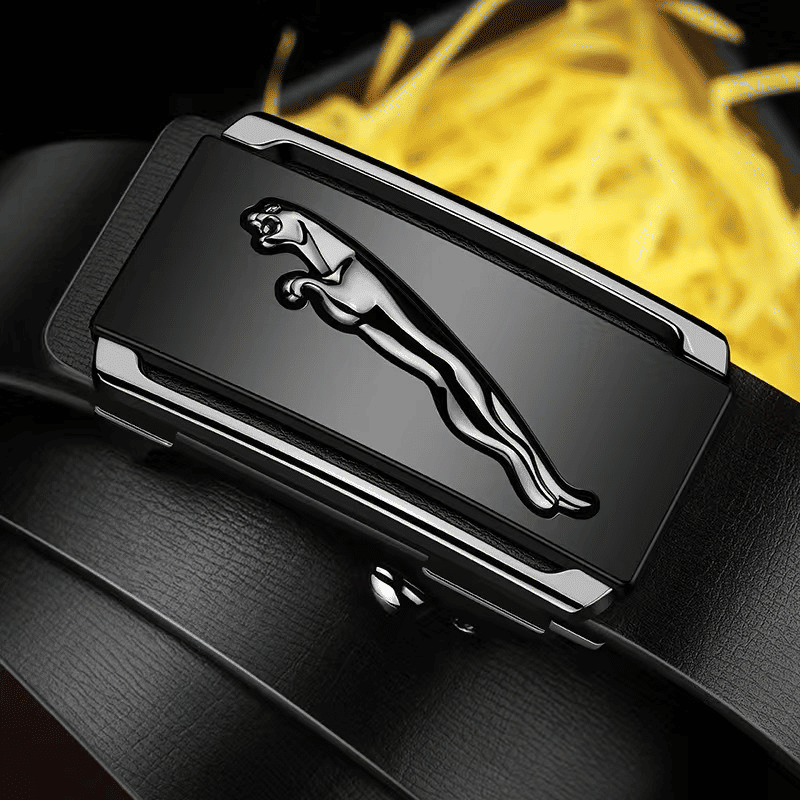 Premium Genuine Cowskin Leather Men's Belt Automatic Alloy Buckle Business Style
