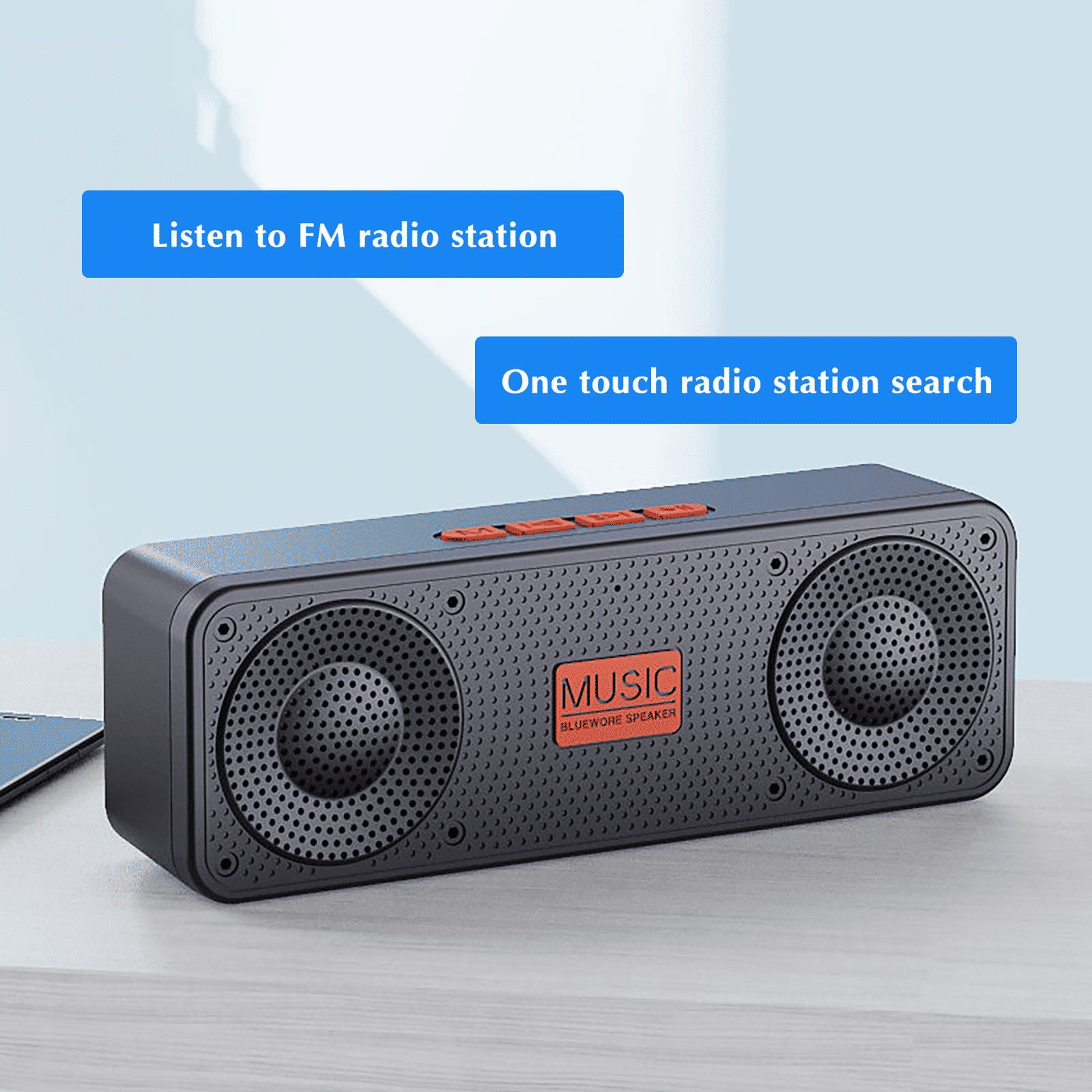 Portable Bluetooth Speaker HD Sound, True Wireless Stereo, Long Playtime