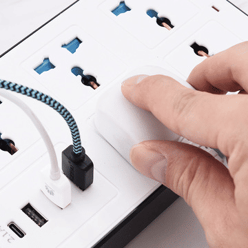 Universal 6-Outlet Power Strip with 3 USB Ports 2500W