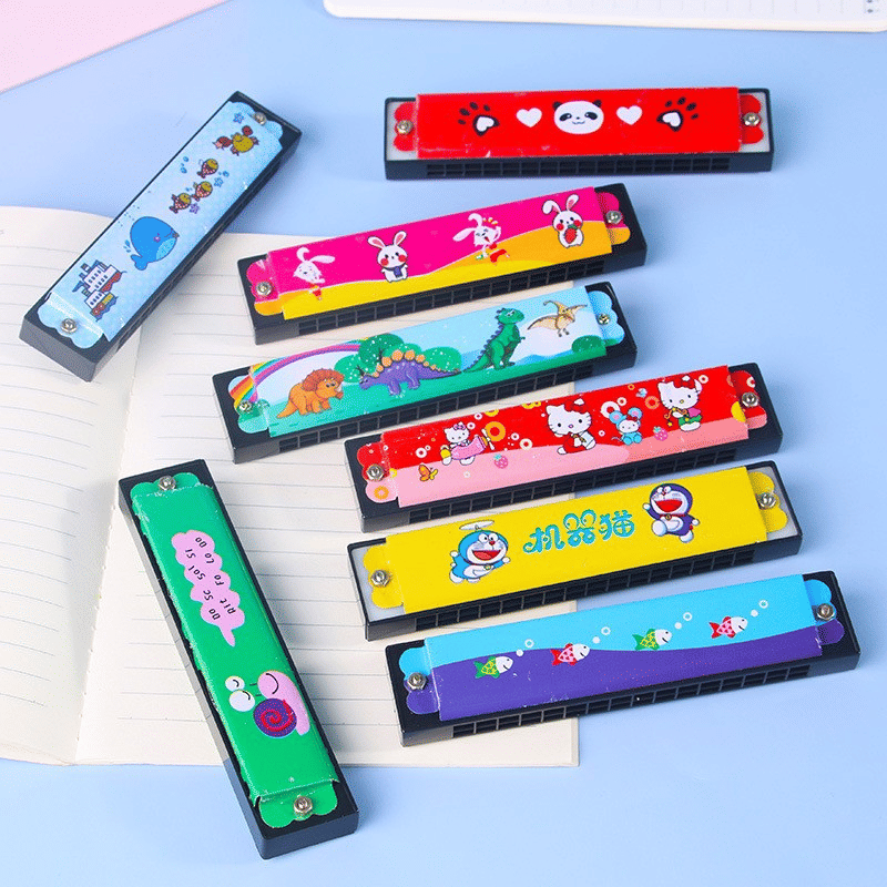 Cartoon Harmonica for Kids 16-Hole Musical Instrument Toy
