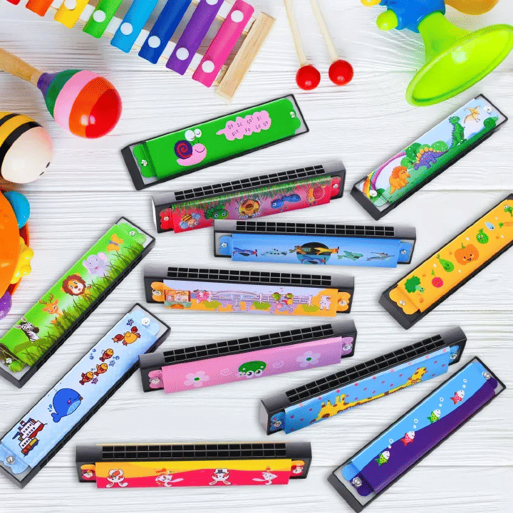 Cartoon Harmonica for Kids 16-Hole Musical Instrument Toy