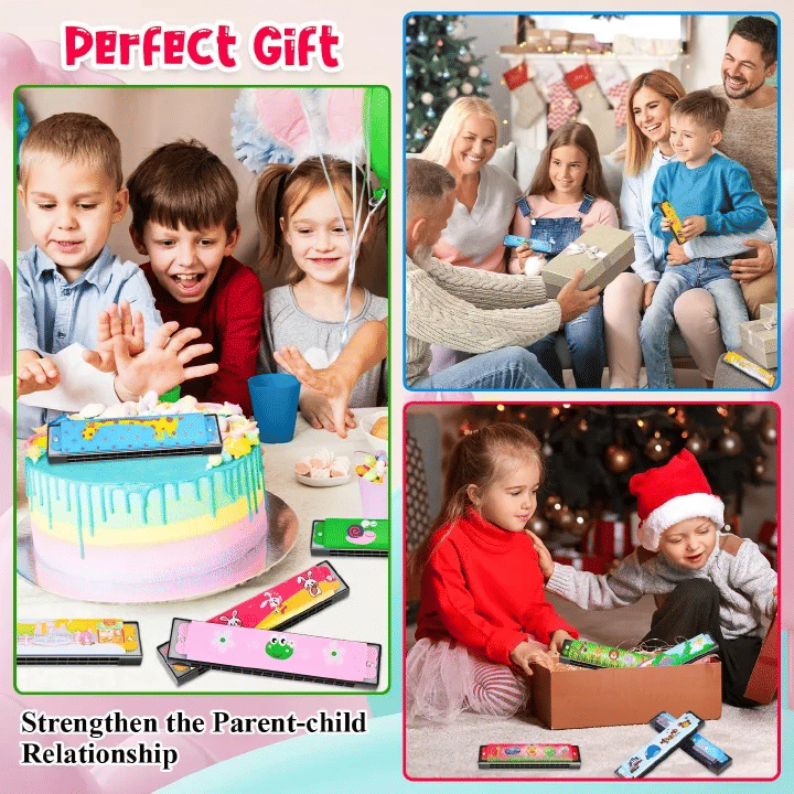 Cartoon Harmonica for Kids 16-Hole Musical Instrument Toy
