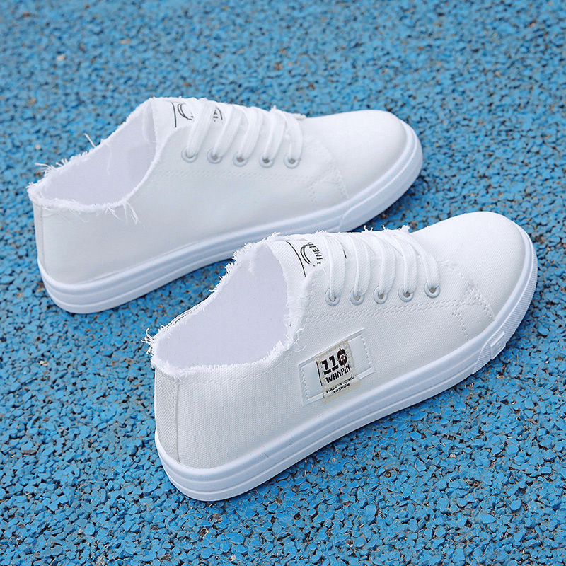 ASSKLO Women's Slip-Resistant Breathable Canvas Sneakers: Classic Casual Everyday Shoes