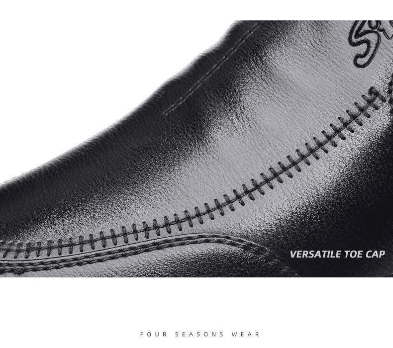 Men's High-Quality Black Leather Loafers: Fashionable Business Casual Driving Shoes