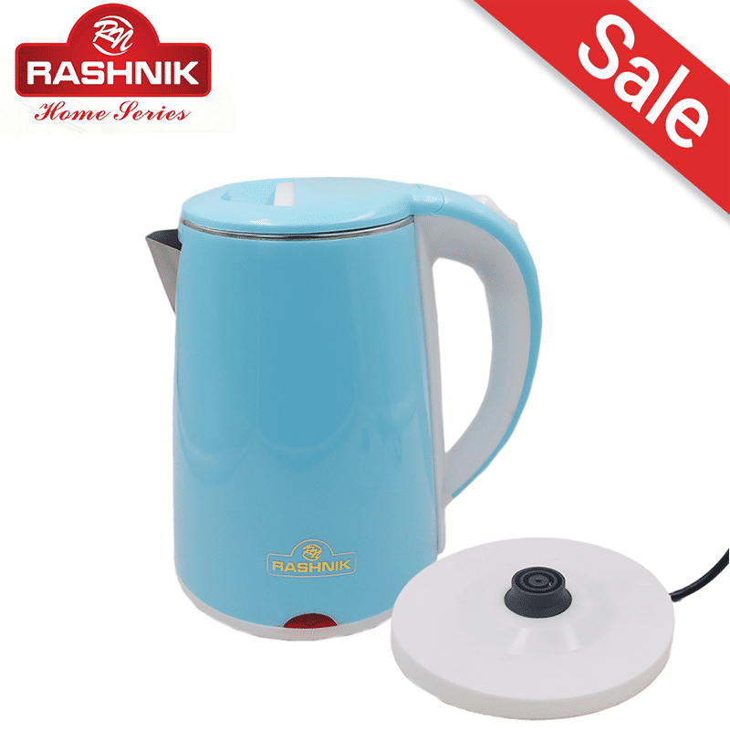 RASHNIK RN-1151 2.3L 1500W Double-Layer Insulated Stainless Steel Electric Kettle