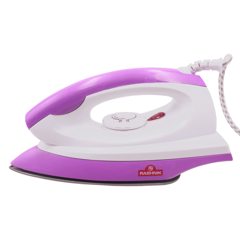 Rashnik RN-702 1200W Electric Dry Iron with Adjustable Thermostat Control - Purple