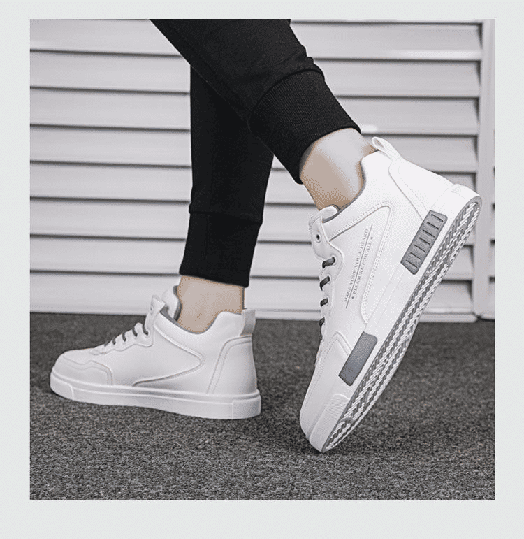 Men's Fashion Waterproof Synthetic Leather Casual Tall Trend Sneakers