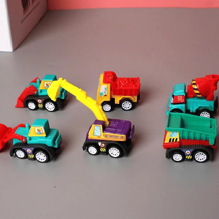 6pcs Pull-Back Mini Vehicle Car Model Toy Set for Kids