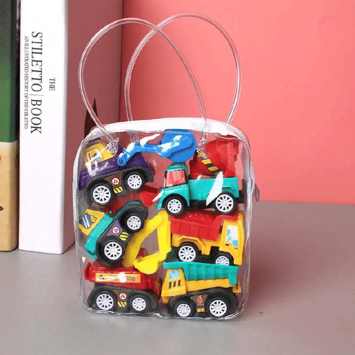 6pcs Pull-Back Mini Vehicle Car Model Toy Set for Kids