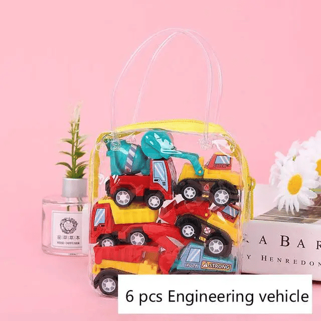 6pcs Pull-Back Mini Vehicle Car Model Toy Set for Kids