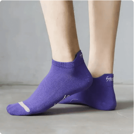 Men's 5-Pair Bright Ankle No-Show Socks: Breathable, Deodorant, Sport & Casual