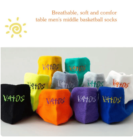 Men's 5-Pair Bright Ankle No-Show Socks: Breathable, Deodorant, Sport & Casual