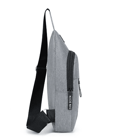 Men's Solid Color Casual Chest Bag - Outdoor Crossbody Sling Pack