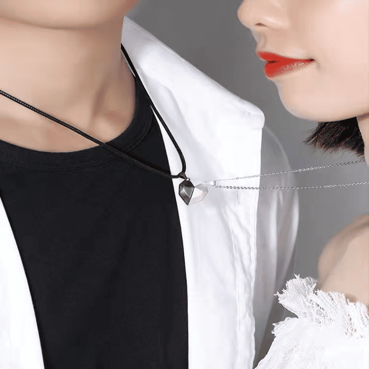Elegant Couple Heart Initial Choker Necklace Set - Valentine's Day Love Gift