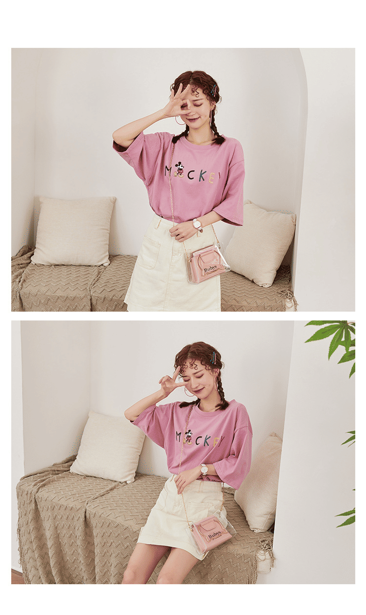 Fashionable Transparent PVC Small Sling Bag for Women with Chain Strap