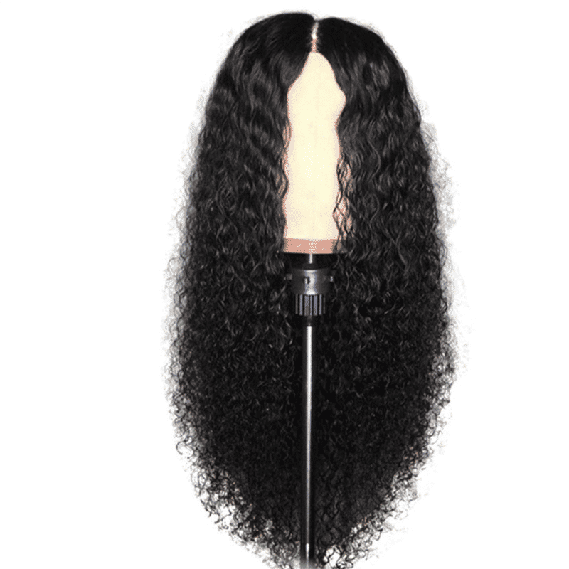 Luxurious 26-inch Long Curly Black Wig for Women - Fashionable Synthetic Hair