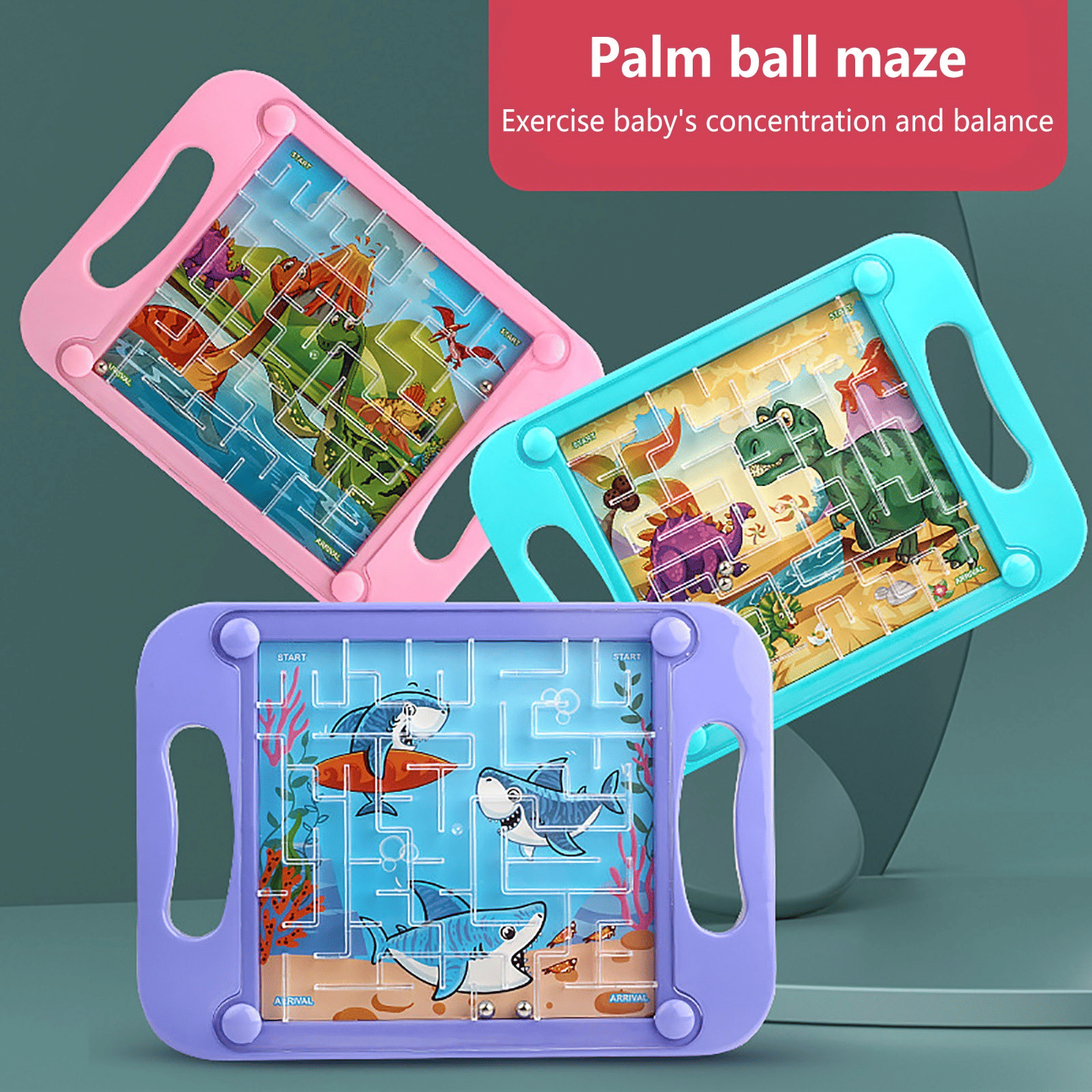 Generic Gravity Balance 3D Maze Ball Montessori Puzzle Toy Mini