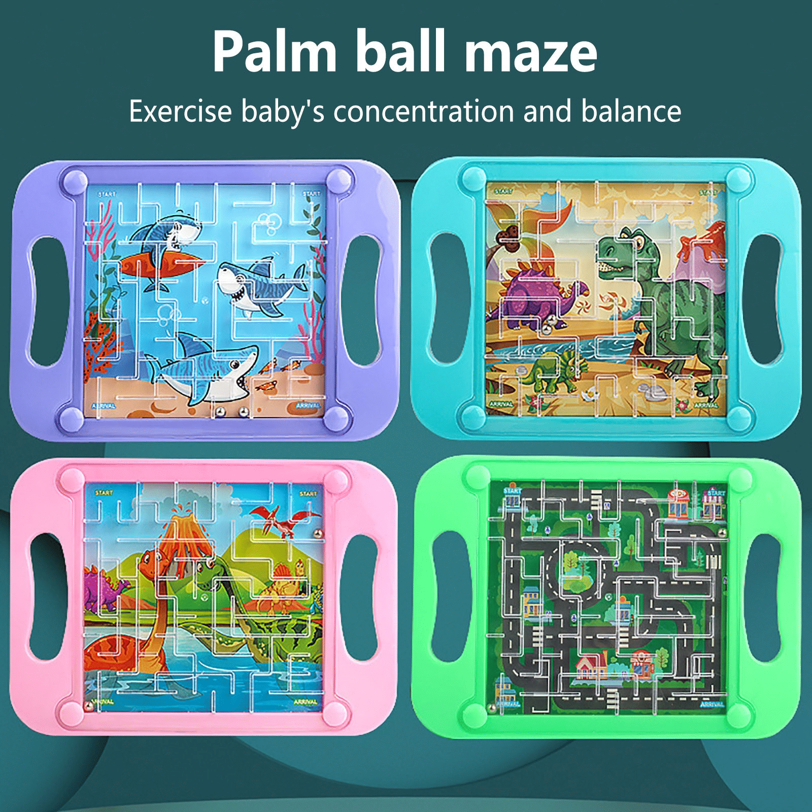 Generic Gravity Balance 3D Maze Ball Montessori Puzzle Toy Mini
