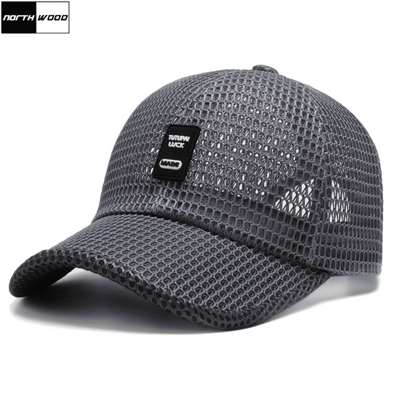 Men's Breathable Mesh Baseball Cap: Summer Dad Hat for Outdoor Fishing