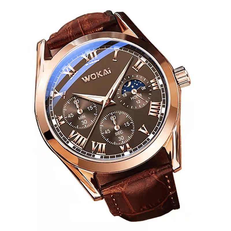 Fashion Retro Leather Business Quartz Watch for Men and Women