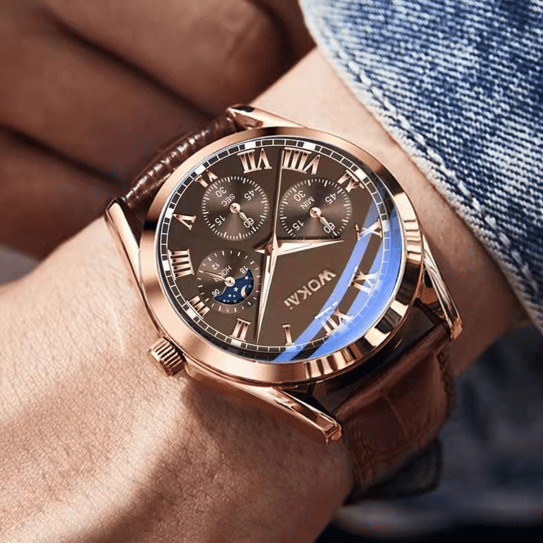Fashion Retro Leather Business Quartz Watch for Men and Women