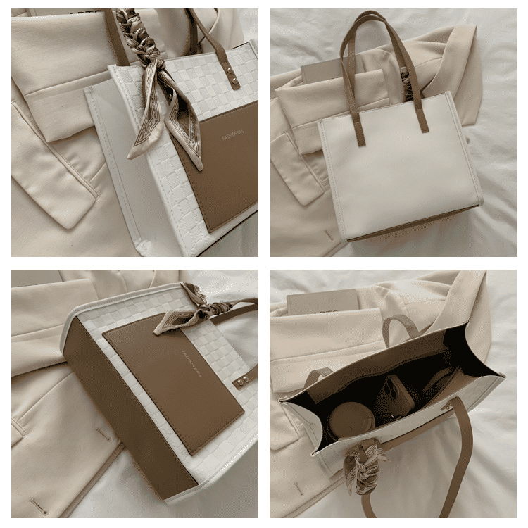 Women's Fashionable Large Capacity Shoulder Messenger Tote Bag - Casual Everyday Handbag