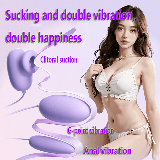 Premium USB Rechargeable Vibrating Egg Massager Set with Suction for Women