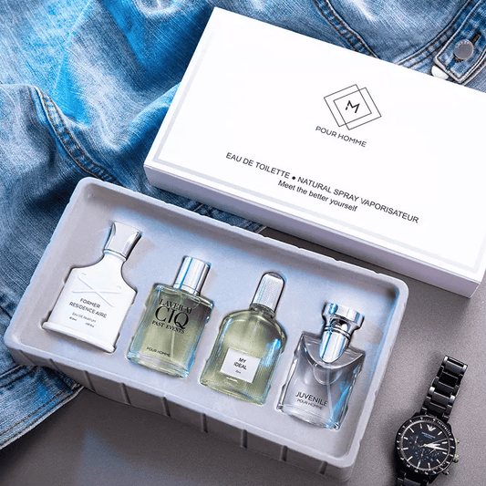 4 PCS Men Perfumes Eau De Parfum Set Long Lasting Fragrance