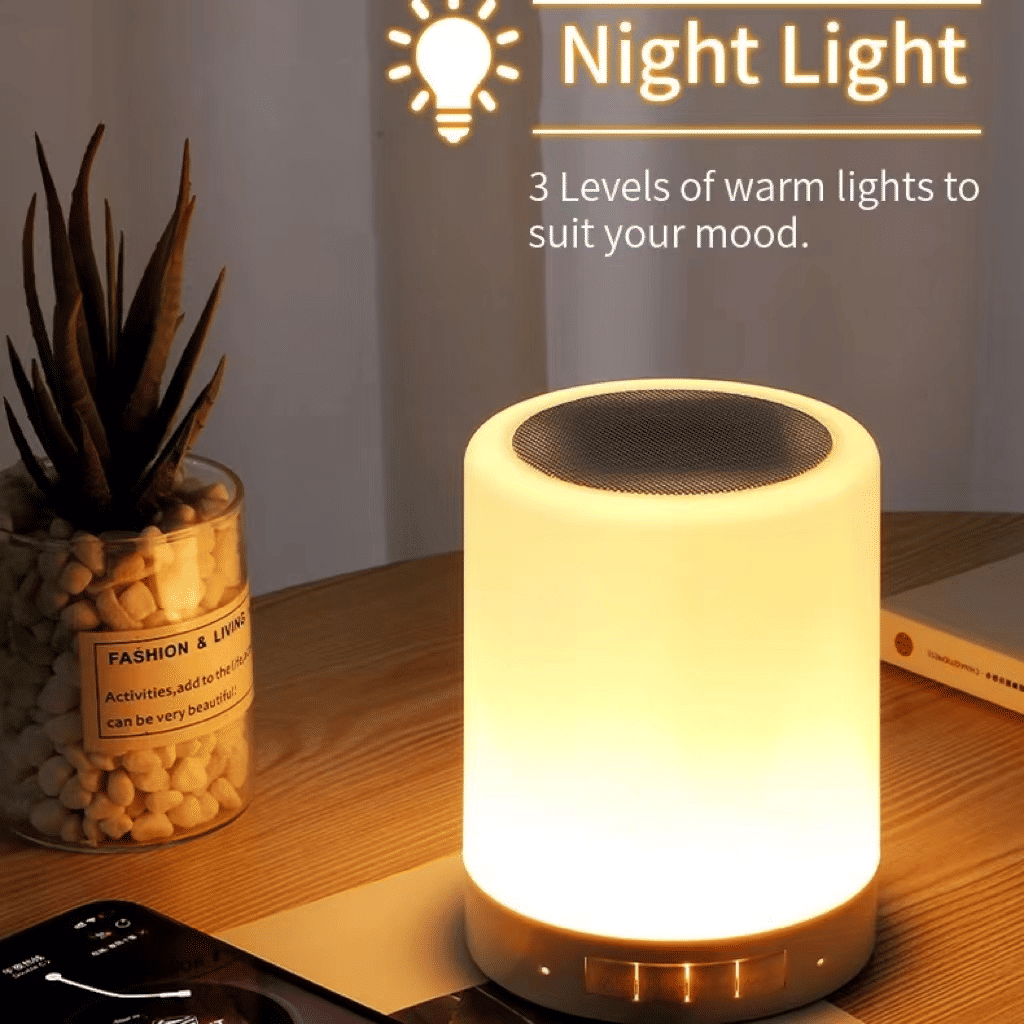 K26 Intelligent Wake-up Light, Touch Control Alarm Clock, White Noise LED Bluetooth Speaker