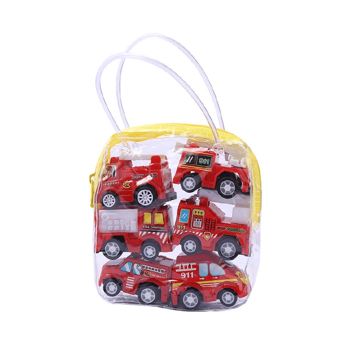 6-Piece Mini Engineering and Fire Engine Toy Car Set