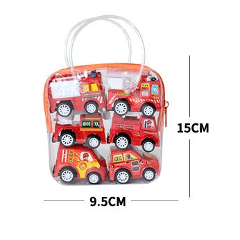 6-Piece Mini Engineering and Fire Engine Toy Car Set