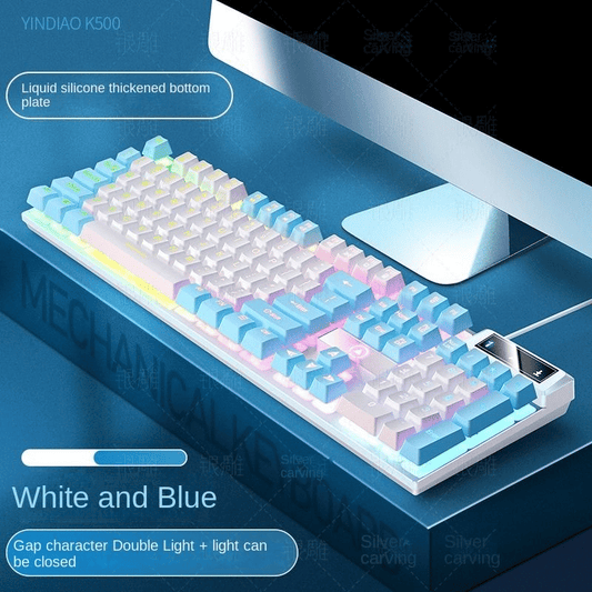 Luminous Wired Gaming Keyboard: Mechanical Feel, Ergonomic Design for Desktop & Laptop