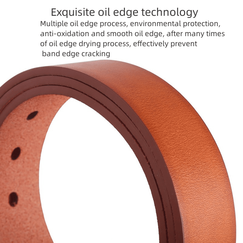 Men's Black Leather Needle Buckle Fashion Belt - Casual Korean Style 120cm