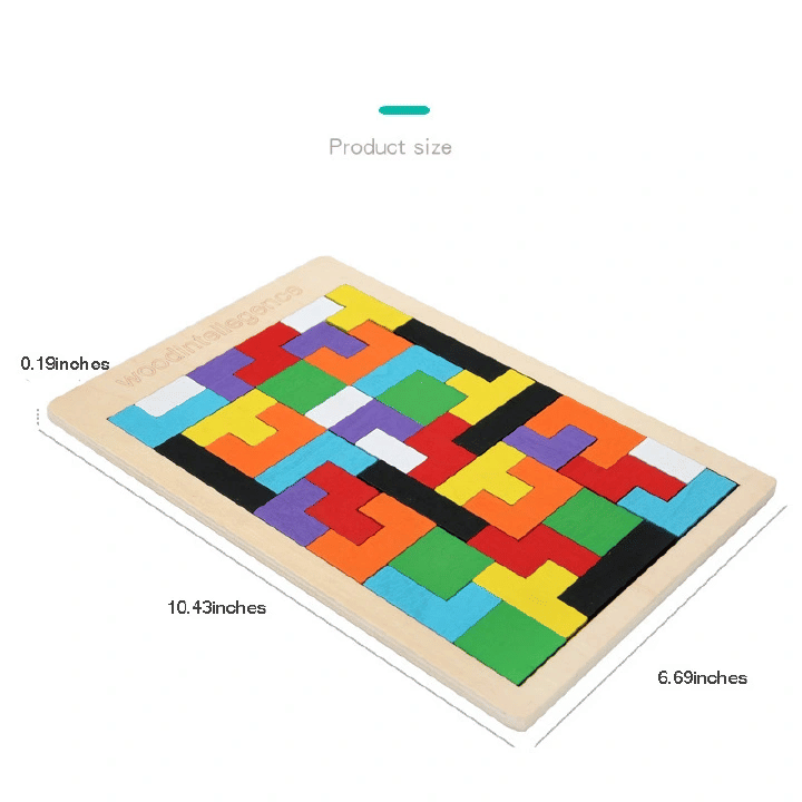 Wooden 3D Tangram Puzzle Brain Teaser Educational STEM Toy