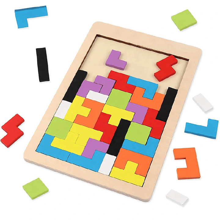 Wooden 3D Tangram Puzzle Brain Teaser Educational STEM Toy