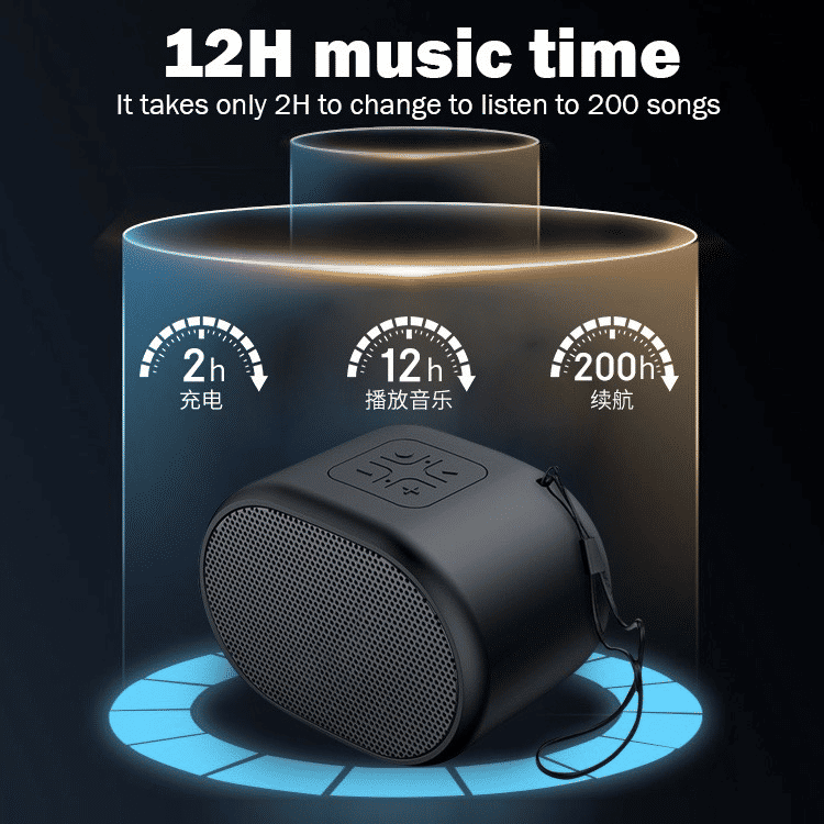 HP S01 Portable Bluetooth Speaker: Lightweight, Rechargeable Mini, 360° Surround Sound, FM