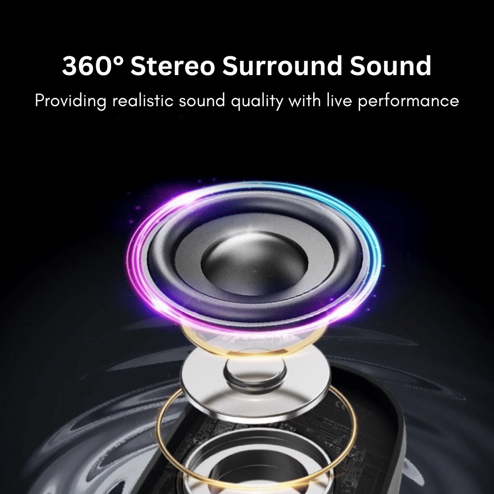 HP S01 Portable Bluetooth Speaker: Lightweight, Rechargeable Mini, 360° Surround Sound, FM