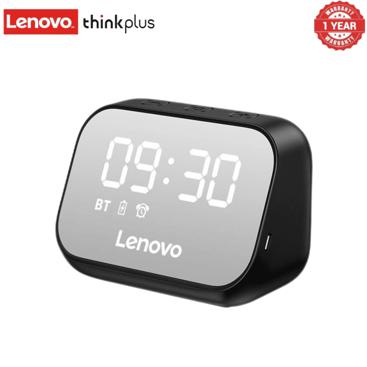 Lenovo ThinkPlus TS13 Portable Wireless Bluetooth Speaker, LED Digital Alarm Clock