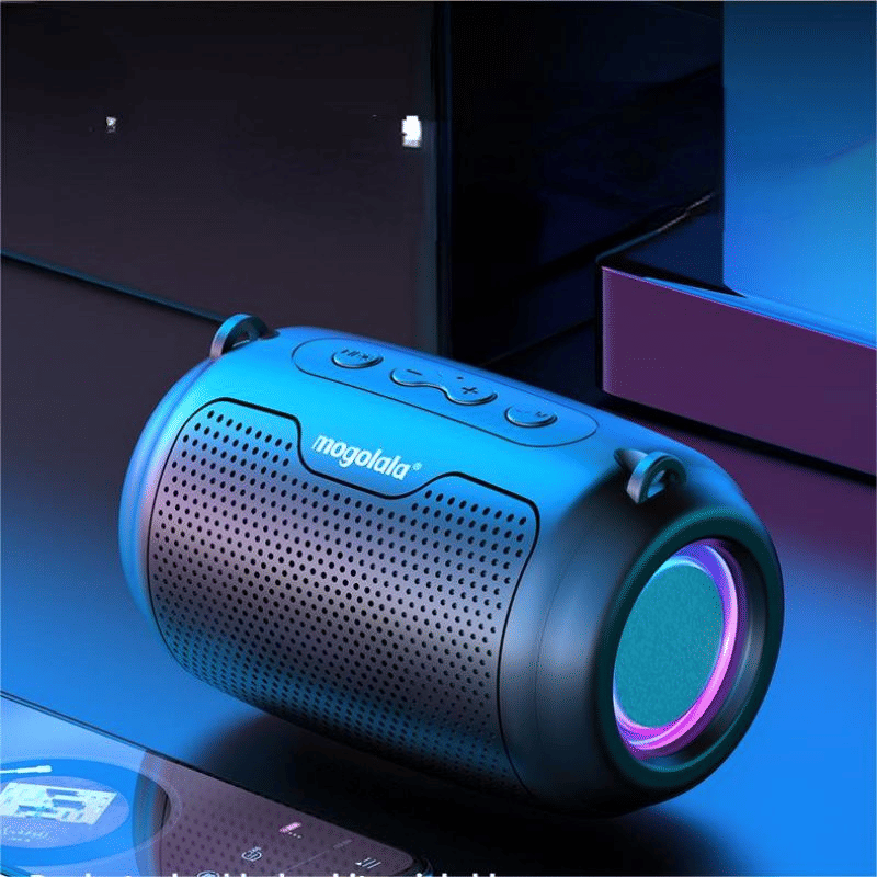 Compact Portable Bluetooth Speaker with Wireless Subwoofer for Home & Outdoor Audio