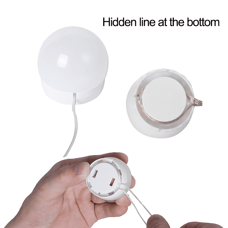 Adjustable 10 LED Vanity Mirror Lights: 3-Color USB Dressing Table Fill Light