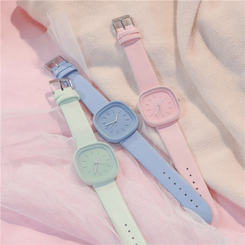 Women's Fashion Quartz Leather Strap Watch Slim Rose Gold Dial