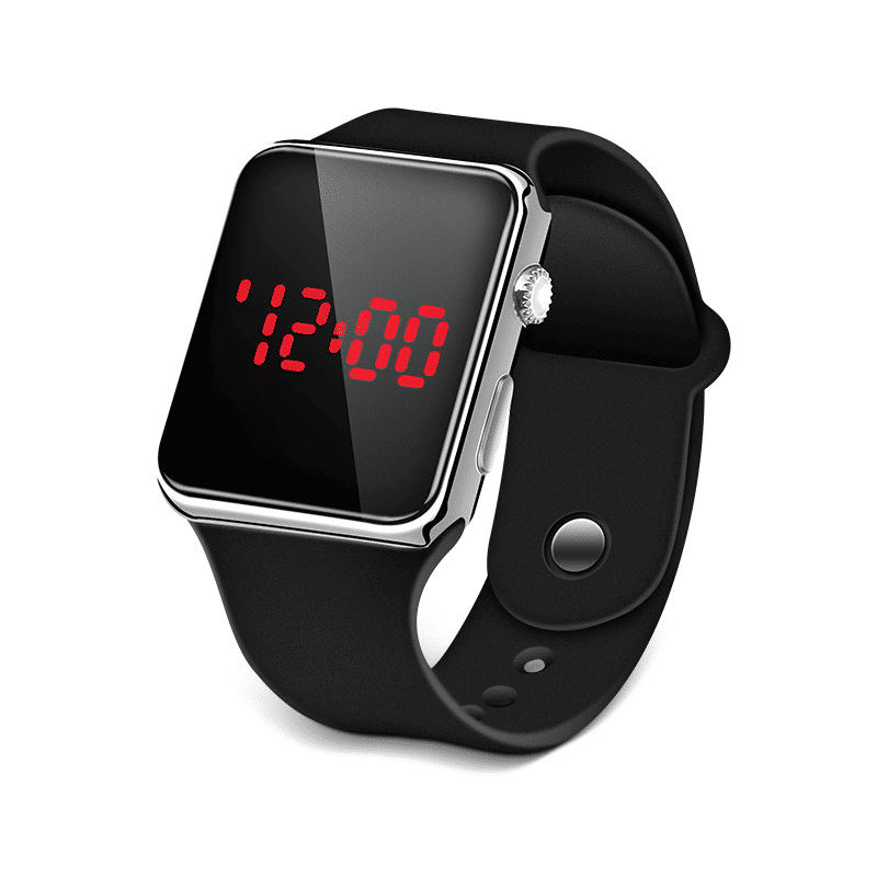 Fashion Square LED Digital Watch for Men & Women Luminous Electroplated Sports