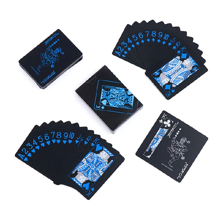 Generic Poker Plastic Playing Cards Waterproof PVC Game Deck Blue